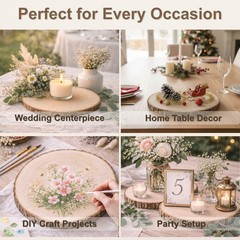Wood Slices for Centerpieces 10 Pcs Natural Wood Rounds 8-9 Inch for Wedding …