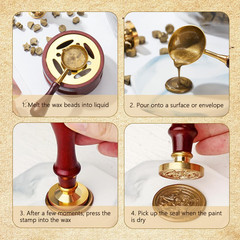 Bulk Envelope Sealing Wax Beads – 14Oz Gold Series, 1200-Piece Mixed Colors for