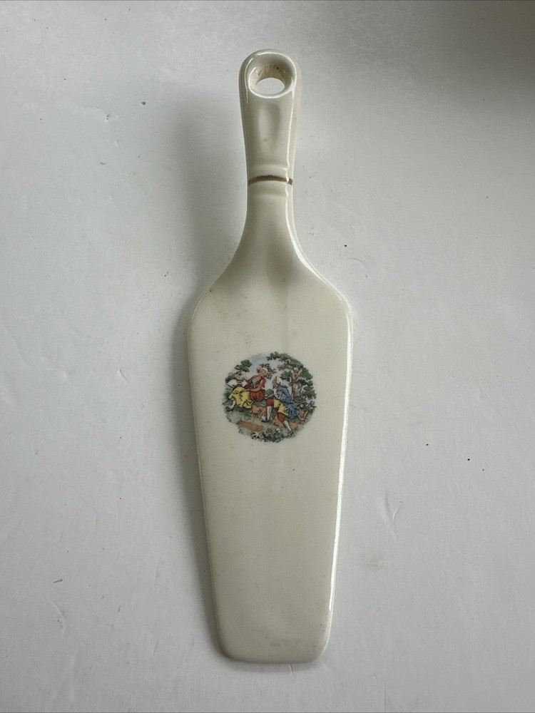 Vintage Decorative Cake Server White Looks Like Porcelain 9.25”