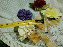 Lot of 4 Vintage Corsage Wedding Prom Gold yellow red purple Rose Corsage parts