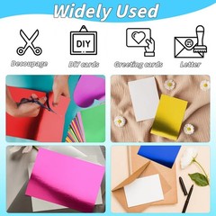 100 Sheets Metallic Mixed Cardstock 12x 12inch-100 sheets, 10 Colors