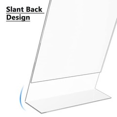 Pack Acrylic Sign Holder 8.5 X 11, Plastic Paper Holder With Vertical 6