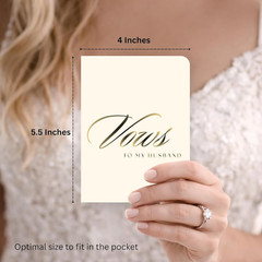 Vow Books His and Hers – Wedding Vow Book, 24 Lined Pages, Soft Touch Cover with