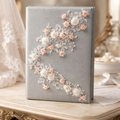 Leather Victorian Style Shabby Chic Photo Wedding, Bridal,Anniversary Album 4×6
