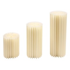3-piece Foldable Paper Column Display Stands W/ Lights For Graduation/birthday
