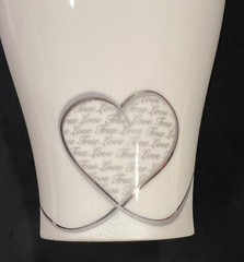 Stunning Lenox True Love 8.25″ Wedding Vase~White & Platinum~Looks Unused & NIB!