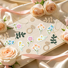 200Pcs Flower and Greenery Wedding Confetti for Tables, Rustic Vintage off the M