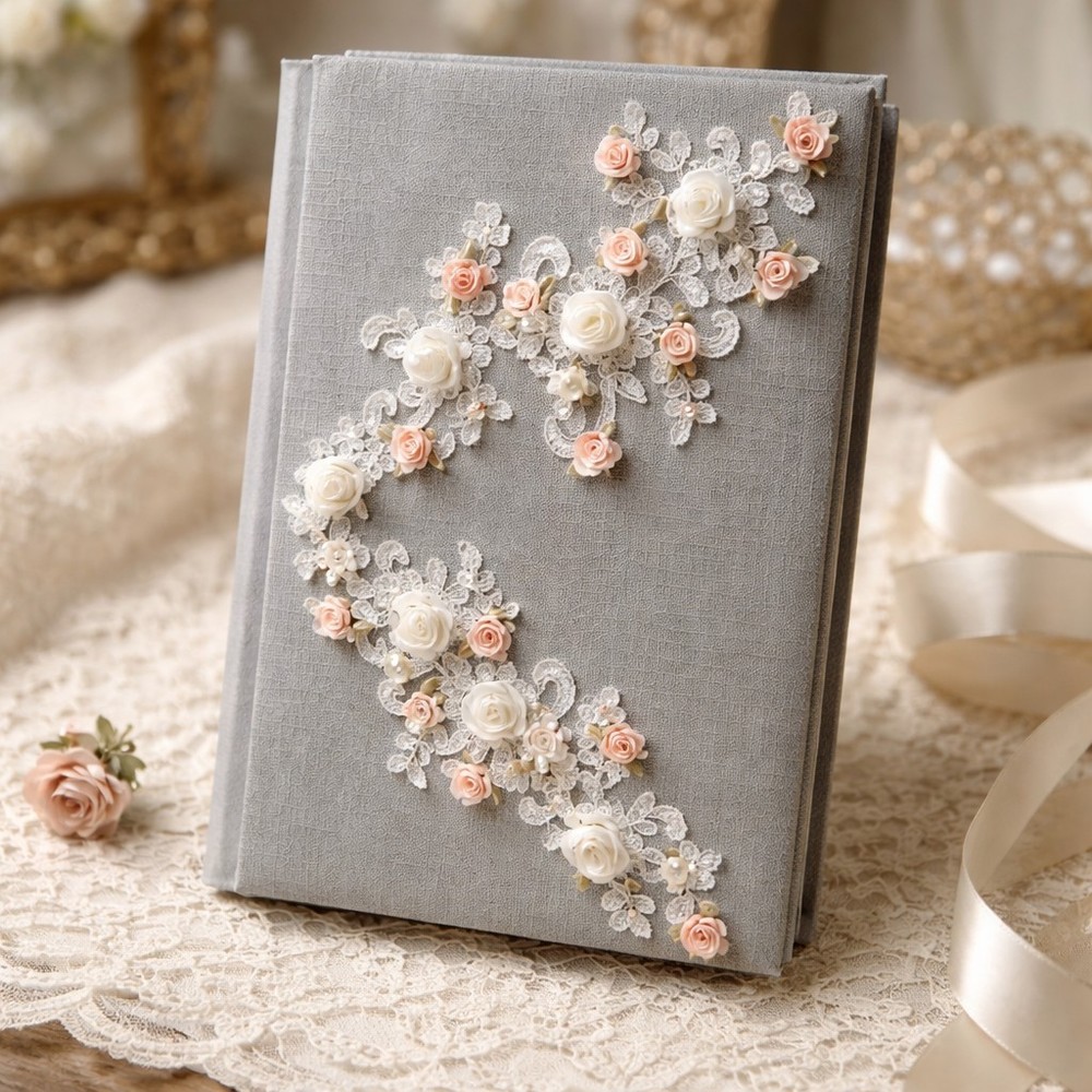 Leather Victorian Style Shabby Chic Photo Wedding, Bridal,Anniversary Album 4×6