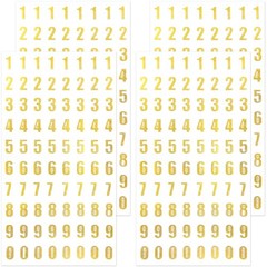 ANCIRS Gold Glitter Number Stickers Set (0-9) – 4 Sheets, 320pcs Small Self-A…