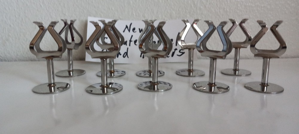 Lot of 10 Crate & Barrel Harp Place Card Holders Holiday Dinners Wedding Table