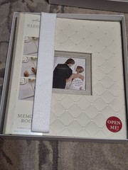 Hallmark Wedding Happily Ever After Memory Book Quilted Diamond Pattern Pearls