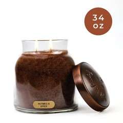 A Cheerful Giver – Nutmeg & Spice – 34oz Papa Scented Candle Jar with Lid – Keep
