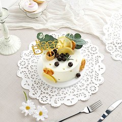 100 WHITE 14″ Round Disposable Lace PAPER DOILIES PLACEMATS Event Party Supplies