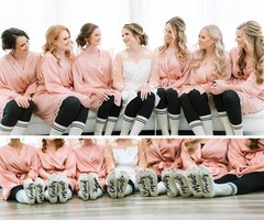 Personalized Slipper Socks for Bride & Bridal Party – Cozy Wedding Essentials