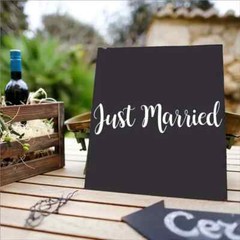 NEW JUST MARRIED Personalized Wedding Car Decal Sticker Decoration