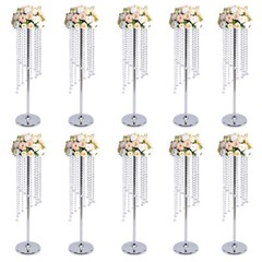 10Pcs Flower Vases Wedding Centerpieces Flower Stand Metal Classic Home Decor
