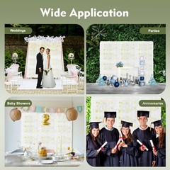 12* Artificial Flower Wall Panel Wedding Backdrop Event Party Flower Wall Panel