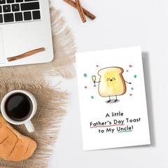 Spercy Cute Fathers Day Card for Uncle, Toast Uncle Father’s Day Card, A Litt…