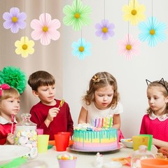 Pastel Party Decorations Paper Flowers Decorations for Wall Classroom Paper F…