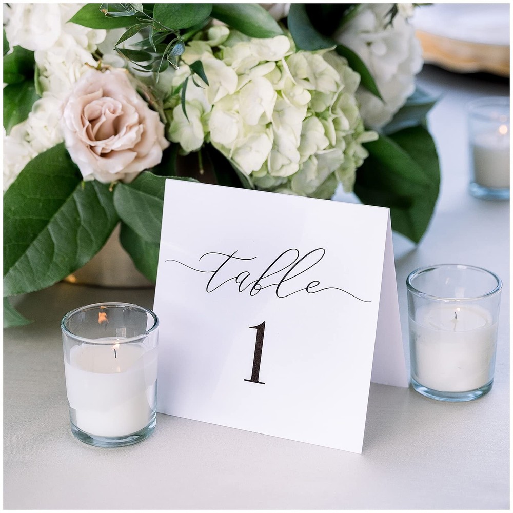Wedding Table Numbers Minimalist Black and White 1-20 Freestanding Table Numb…