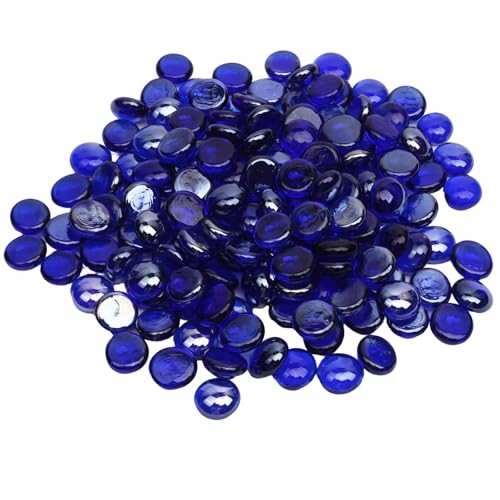 Cobalt Blue Glass Beads for Vases – 2 lb for Flat Marbles