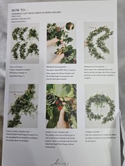 *READ* Ling’s Moment 9FT Eucalyptus & Rose Floral Garland Decoration-Beige Brown
