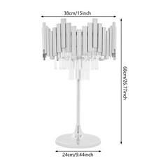 26.77″ Silver Metal FLOWER STAND Round top Centerpiece Party Events Decorations