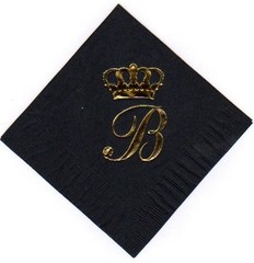 QUEEN BEE 50 hot stamped printed cocktail beverage napkins wedding shower