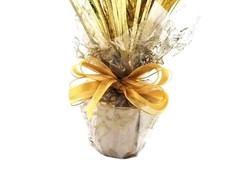 2 pcs Gold Iridescent centerpiece balloon weight 21″ tall