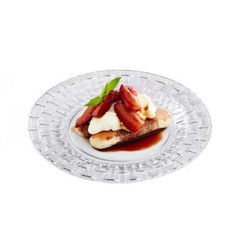 Plastic CLEAR with Basketweave 7″ PLATES Disposable Party Wedding WHOLESALE