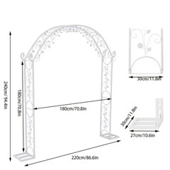 Large Steel Wedding Arch Garden Arbor Archway Gate Photography Party Backdrop