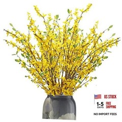 Artificial Forsythia Branches Pcs 39.4 Inch Cherry Blossom, Spring Flowers 6