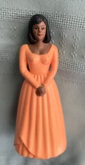 VINTAGE 5 BRN BRIDESMAIDS IN ORANGE GOWNS OLD STOCK CAKE TOPPERS’ NEW-FREE SHIP