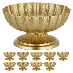 VEVOR 10 PCS Wedding Flower Vase 4.7in Mini Floral Bowl Centerpieces Gold