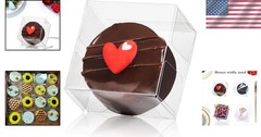 50 Count Clear Dessert Boxes for Weddings, Baby Showers & More | 2.17″ x 2.17″