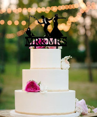 Funny Fishing Wedding Cake Topper – Just Wait a Second – the Bride Urges Groom t