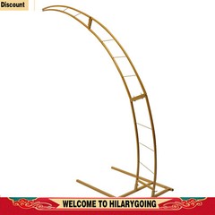 6.5ft Metal Crescent Moon Arch Wedding Party Plant Climbing Backdrop Stand Rack