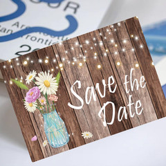 4″ X 6″ Rustic save the Date Postcards 50Pcs Birthday Invitation Reminder Cards