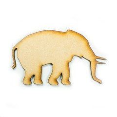 MDF Wood Wooden Shape Shapes Elephant Cutout Craft Home Room Decor for Fun