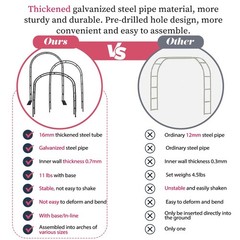 Thickened 0.7mm Tube Garden Arch Trellis, 4.6 * 7.8 or 6.4 * without base