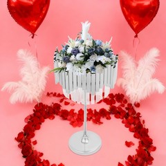 Modern Flower Stand forWedding Birthday Party Events,Silver Wedding Flower Stand