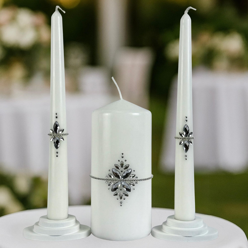 Magik Life Unity Candle Set – Wedding Ceremony Reception 6 Pillar Two 10 Taper