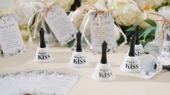 Wedding Kissing Bells Bulk Party Favors – Mini Bells with Organza Bags & Cards (