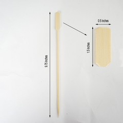 100 pcs 10″ long Natural Bamboo Wedding Party Paddle Skewers Picks Wedding Party