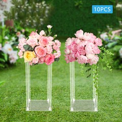 Acrylic Wedding Flower Stand, Sturdy and Durable, 17.64 lbs Load Bearing, Clear