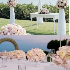 Sggvecsy Cherry Blossom Garland Artificial Flower Vines 2 2 Pack, Pink