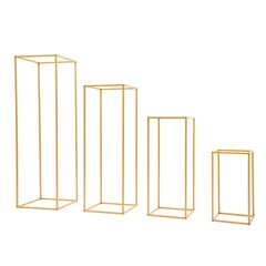 Gold Metal Flower Stand Rectangular Rack For Wedding Table Centerpieces Decor 🔥