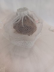VINTAGE HAND MADE TULLE BRIDE PILLOW CENTERPIECE BRIDAL SHOWER