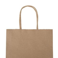 100 Pack 8×4.75×10 inch Plain Medium Paper Brown Kraft Bags with Handles Bulk