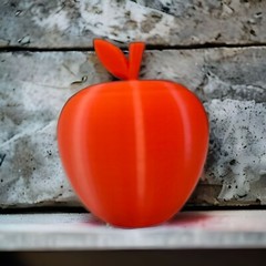 Red Apple, 3d print fruit, apple box, party favors, teacher appreciation gift